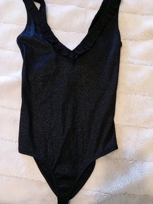 Bershka bodysuit new black, size S