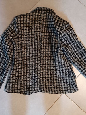 Bouclé jacket black and white size M used