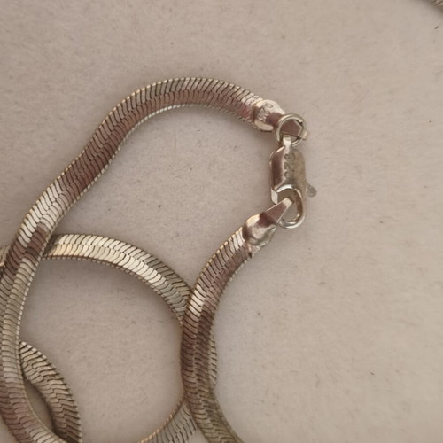 925 silver solid snake chain necklace
