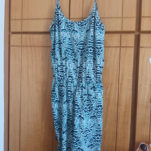 One-piece jumpsuit used, blue and green, size XS