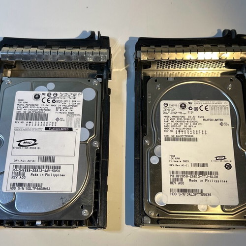 Fujitsu SCSI HDD 36GB and 73GB used