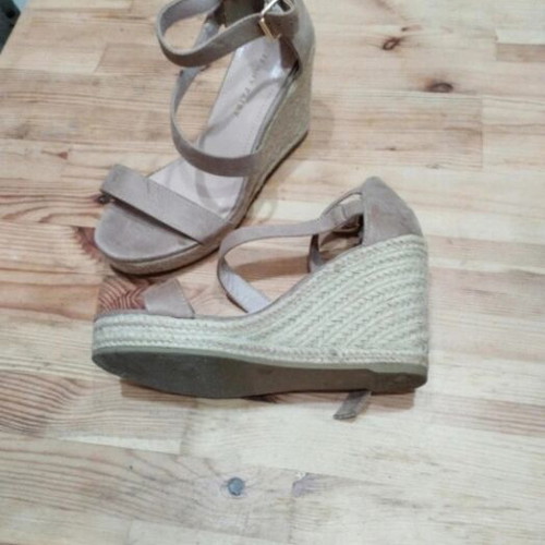 Jenny Fairy Platform Sandals size 39 new, beige, 10 cm heel