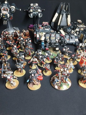 Black Templars Army Warhammer 40K fully painted, like new