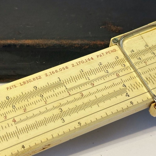Logarithmic slide rule USA used
