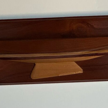 Wooden half-hull sailboat model new with Australia plaque