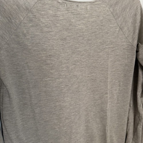 Attrattivo blouse with ruffles used, size M, grey beige