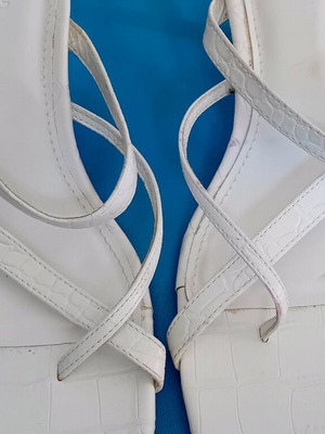 Mango white sandals size 37 with straps