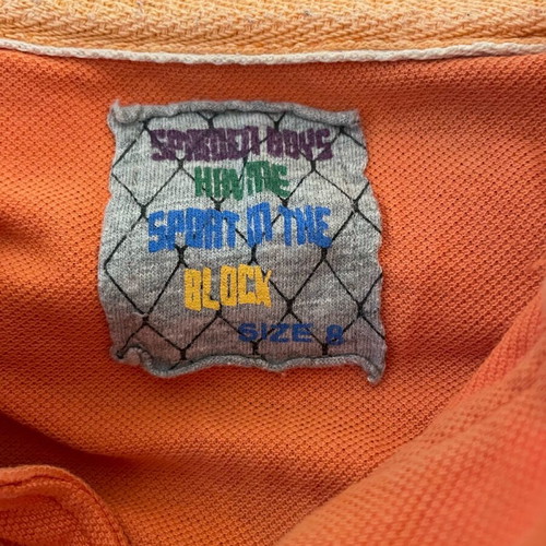 Sprider Boys vintage polo shirt used, orange, size 122 cm