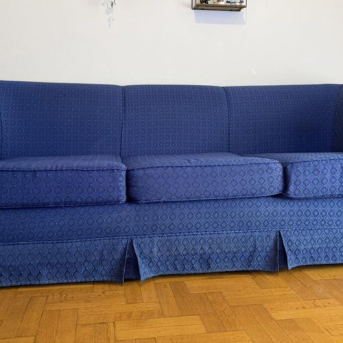 Sofa set used, blue, two-seater and three-seater