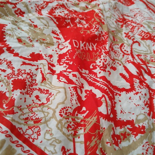 DKNY scarf like new, cotton 45x45cm with vibrant colors