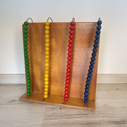 Vintage wooden abacus Montessori style