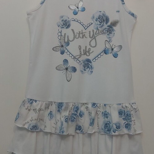 Dress size 10 like new, white, breathable and easy to wear
