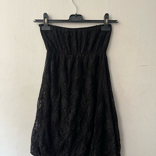 Strapless mini dress used, black, no S-M