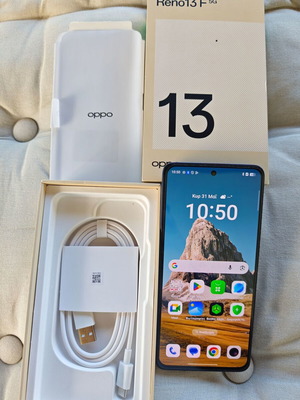 Oppo Reno13 F 5G Dual SIM 256GB like new, blue, Android