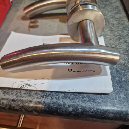 Budget BRG1070 door handle set matte nickel stainless steel new