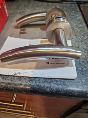 Budget BRG1070 door handle set matte nickel stainless steel new
