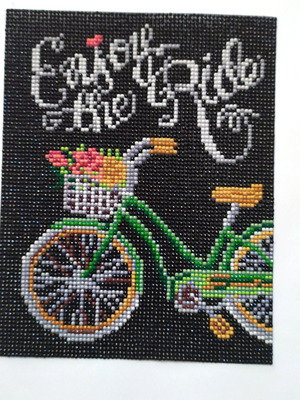Canvas bicycle enjoy the ride diamond painting new without frame 25x30