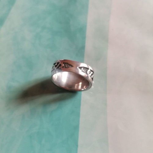 Silver 925 ring with helical shapes new size 59.5