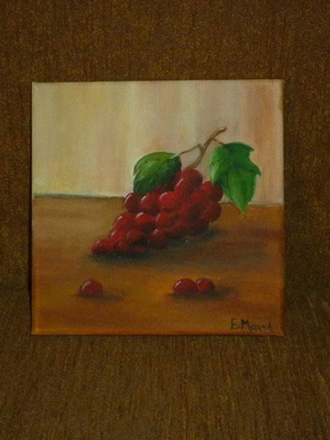 Малък квадратен платно, маслена живопис