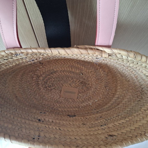 Straw bag FRNC like new, beige, handbag