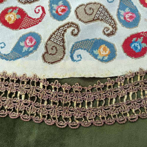 Antique Rotonda collectible embroidery used with Boteh paisley design