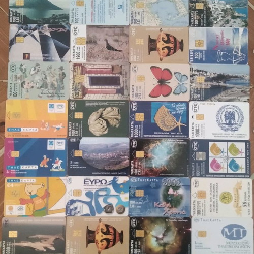 Phone cards used, pack of 36, 1996-2005