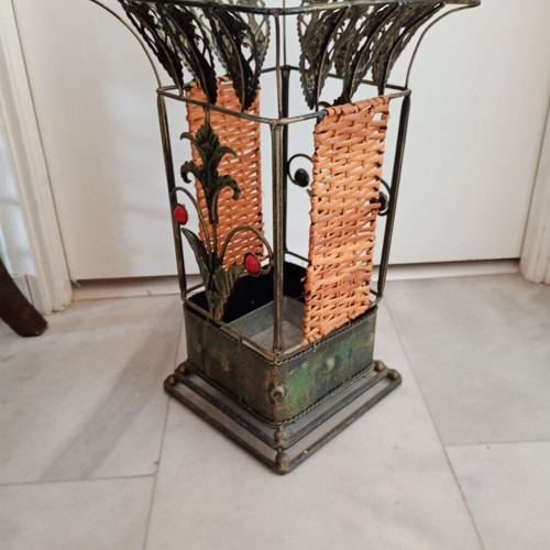 Brass umbrella stand like new, height 43 cm