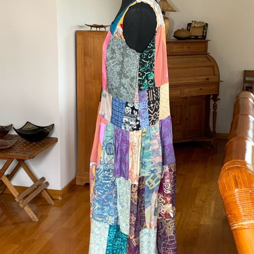 Vintage summer patchwork dress new one size