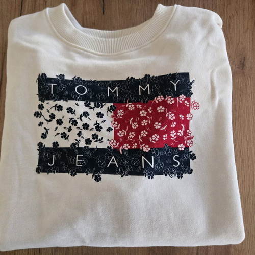 Tommy sweatshirt like new, white, size S