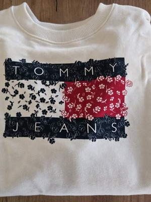 Tommy sweatshirt like new, white, size S