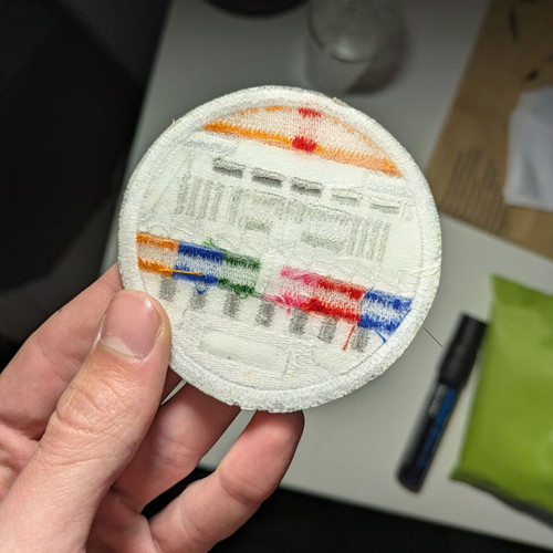 No Signal TV patch new with iron-on adhesive for clothes or bags