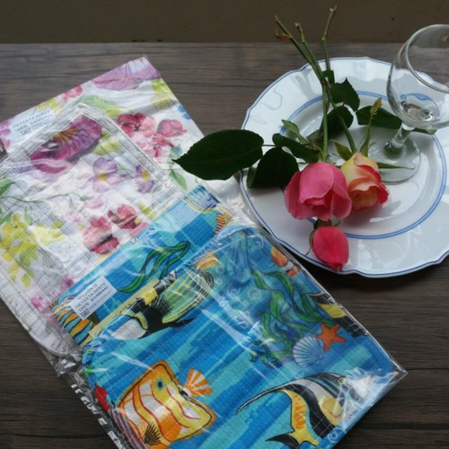 Kitchen towel set and 2 holders 100% cotton new