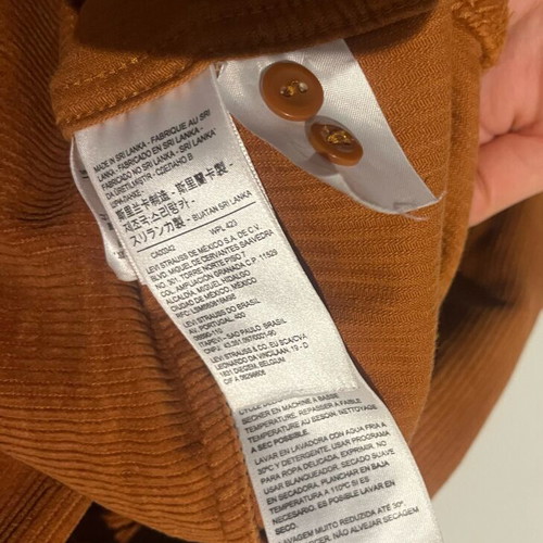 Levi’s Men’s Corduroy Shirt Medium Like New Brown Cognac