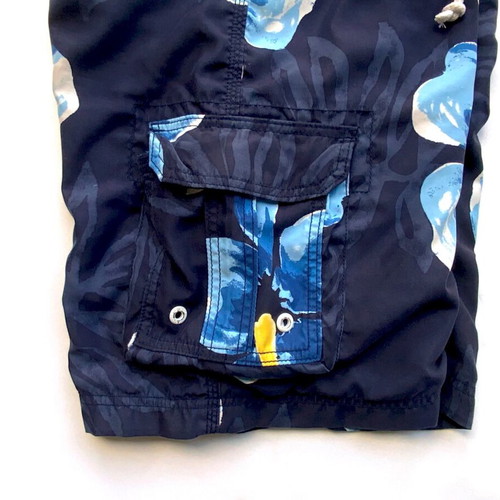 Abercrombie & Fitch Boys' Swim Shorts XL Dark Blue Floral like new