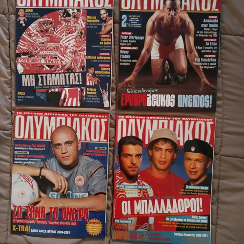 Olympiakos official magazine like new, pack of 33 issues