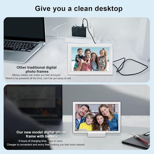 Frameo 10.1-Inch WiFi Digital Photo Frame new with 5000mAh Battery and 32GB Storage