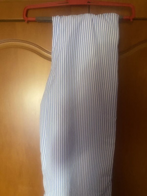 Striped pants Shein size M like new, white and blue