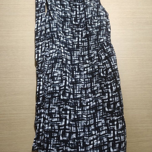 Koton midi dress with high neck abstract grid print like new, size S