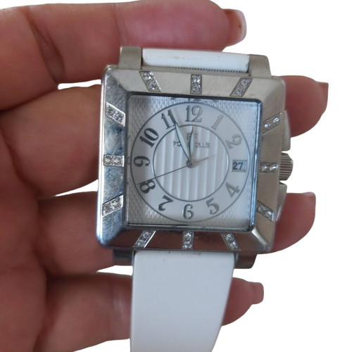 Folli Follie unisex watch like new with white silicone strap