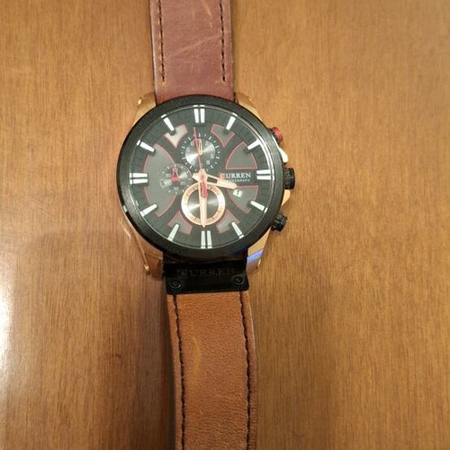 Ανδρικό ρολόι Curren σαν καινούργιο με δερμάτινο καφέ λουράκι