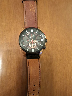 Ανδρικό ρολόι Curren σαν καινούργιο με δερμάτινο καφέ λουράκι