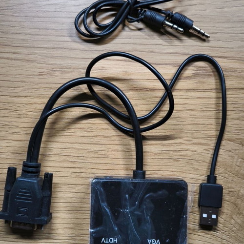 VGA към HDMI конвертор 1080p με δύο βίντεο εξόδους και ήχο, νέο