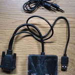 VGA към HDMI конвертор 1080p με δύο βίντεο εξόδους και ήχο, νέο
