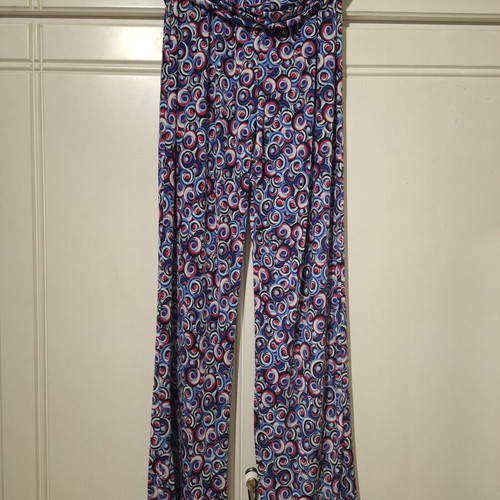 High-waist pants colorful, new, size M 38 10