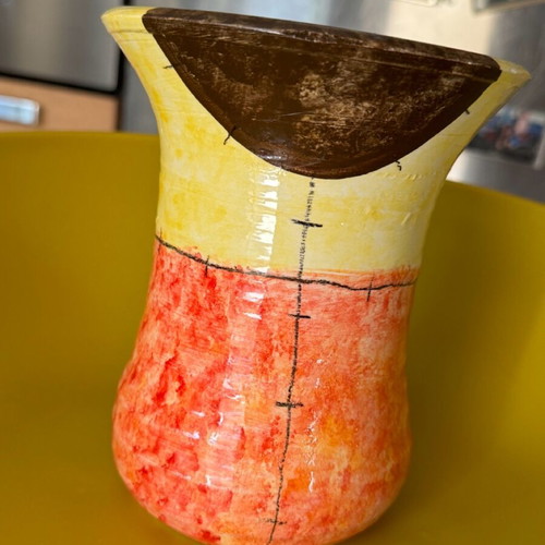 Decorative vase like new, unique alternative style, 15 cm