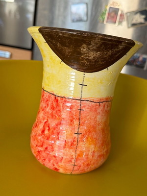 Decorative vase like new, unique alternative style, 15 cm
