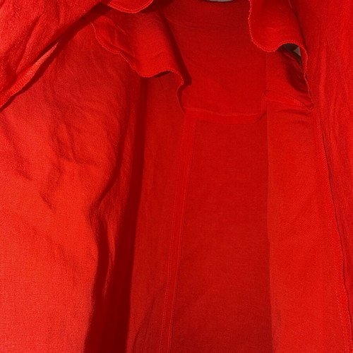 Zara coral short A-line dress with party shoulders new