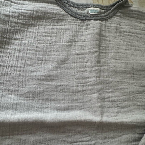 Liebes Von Priebes Unisex Set with Short Sleeve Shirt and Elastic Waist Pants, New, Grey, Size 110/116