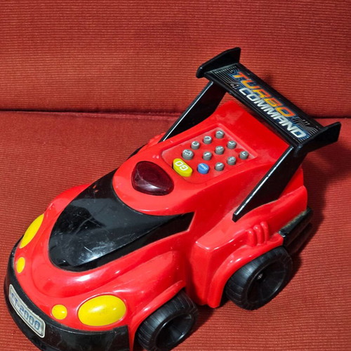 Toy car used with programmable functions, missing battery cover