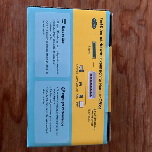 TP Link L-SF 1008D hub 8 port 10/100 Mbps new